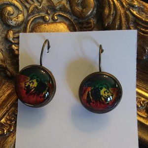 💥4:20PM - Rastafarian Lion Hook Clasp Earrings